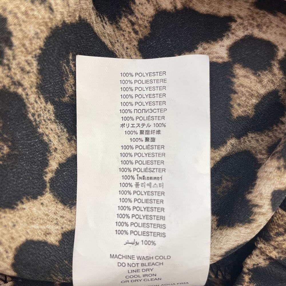 MICHAEL MICHAEL KORS Brown, Black and Tan Animal Print Blouse Size L NWOT - Picture 5 of 6